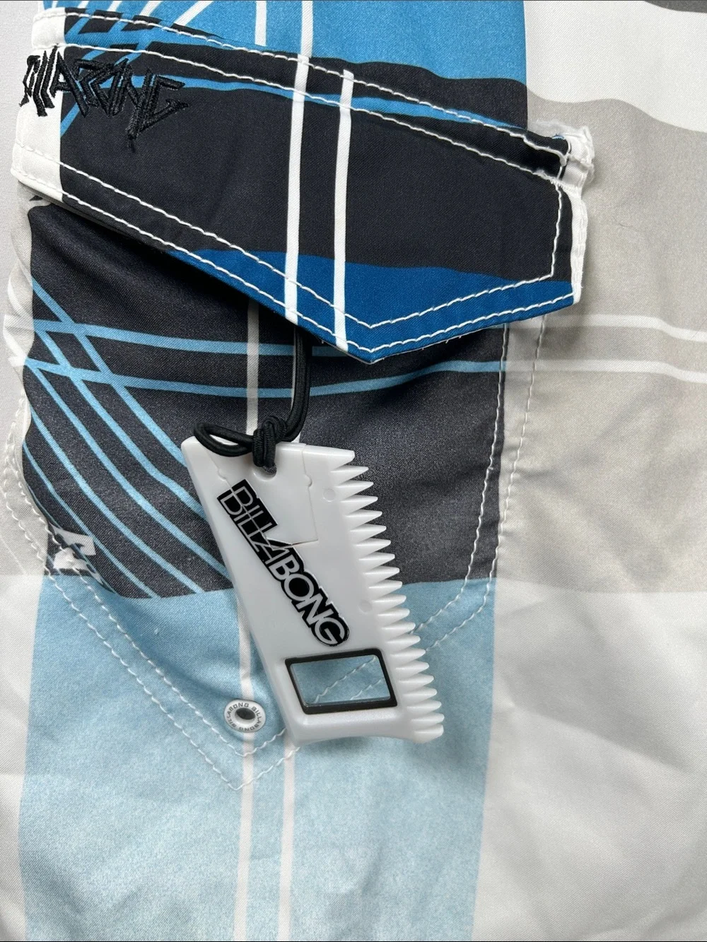 Billabong Air Lite Surf Shorts Men’s 36 Blue Plaid Board Shorts Wax Comb